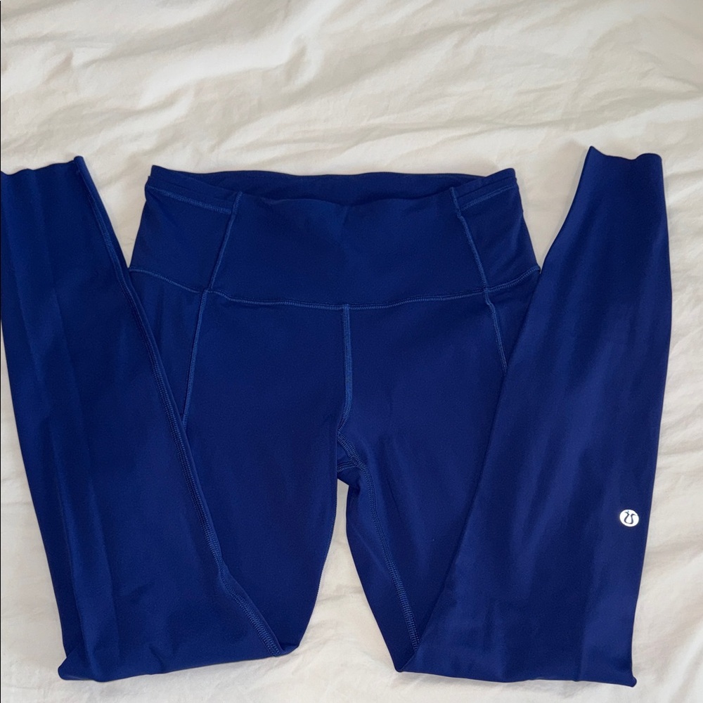 Lululemon Blue fast and free Leggings